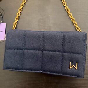 House Of Want We Browse Wallet Crossbody navy gold